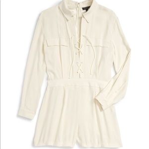 Topshop lace-up romper